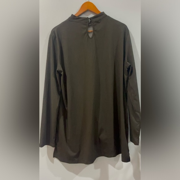 Yoins Black Deep V Open Front Blouse Long Sleeve Plus Size XXL NWT - Picture 4 of 10